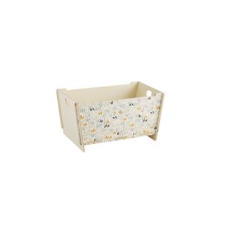 Atmosphera Kids Coffre De Rangement Enfant Petit Bazar - L. 58 X H. 38 Cm - Blanc - Idéal Pour Jouets Et Chambre