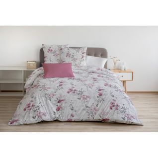 Pompadour Parure De Couette 100% Coton - Rose - 240x260 Cm