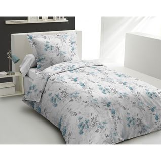 Pompadour Parure De Couette 100% Coton - Bleu - 140x200 Cm
