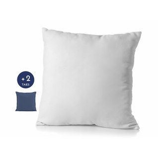 Pack Moelleux 1 Oreiller + 2 Taies Colorées Couleurs - Bleu, Tailles - 60 X 60 Cm