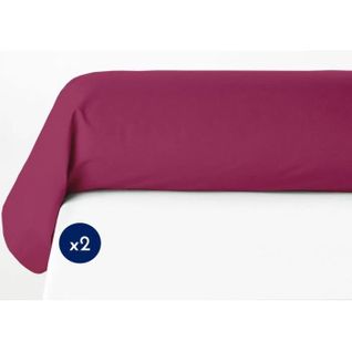 Lot De 2 Taies De Traversin - Lh71602 - 85 X 185 Cm - Fuchsia