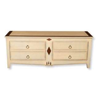 Meuble TV 2 Portes Garage, Merisier Massif