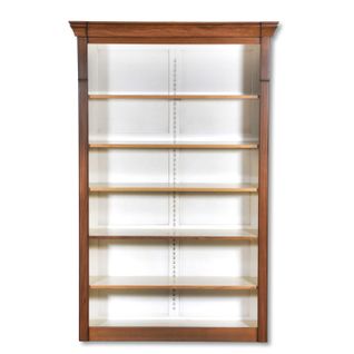 Bibliothèque Ouverte En Chêne - 140 Cm Cannelle Et Blanc crème