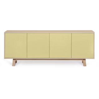 Buffet Bas 4 Portes 200 Cm, En Frêne