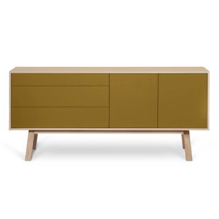 Buffet 2 Portes+3 Tiroirs 180 Cm, En Frêne