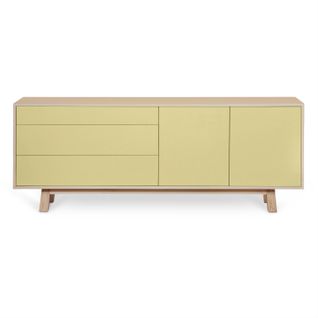 Buffet Bas 2 Portes+3 Tiroirs 160 Cm, En Frêne