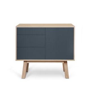 Buffet En Frêne 1 Porte 3 Tiroirs 100 Cm, Hauteur 94 Cm