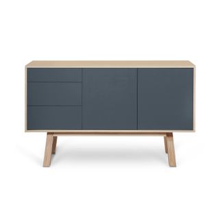 Buffet En Frêne 2 Portes 3 Tiroirs 140 Cm, Hauteur 94 Cm