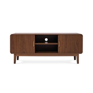 Meuble TV Milo Couleur Bois De Noyer Style Rétro