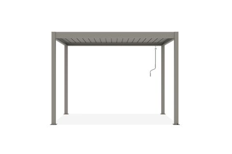 Pergola Bioclimatique Autoportée Piana 3x2m Aluminium Taupe - Lames Orientables