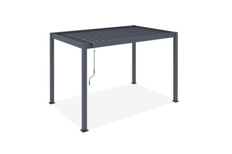 Pergola Bioclimatique Autoportée Piana 3x2m Aluminium Gris - Lames Orientables