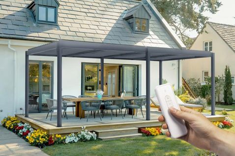 Pergola électrique Bioclimatique Santa 6x3m Aluminium Gris