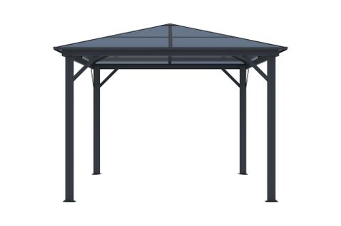 Kiosque De Jardin Alu Grace 300s300 Gris Anthracite
