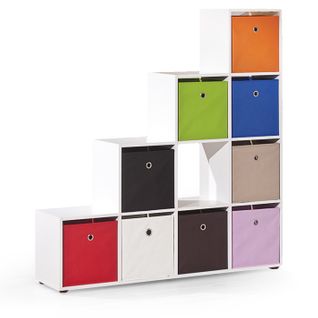 Meuble De Rangement Escalier Blanc Danang - Pas De Caisson - 3