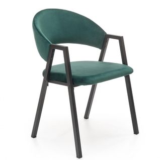Chaise De Salle à Manger Velours Vert Brokem