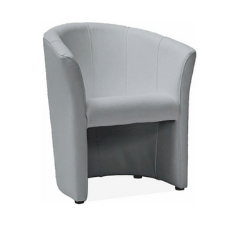 Fauteuil Cabriolet Confort Écocuir Gris Tisso