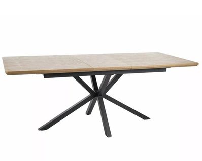 Table à Manger Extensible 160-200 Cm Aspect Chêne Tommy