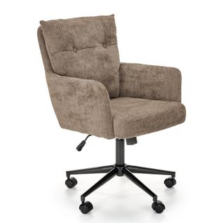 Fauteuil De Bureau Design Tissu Marron Clair Persée