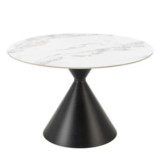 Table Ronde 120cm Style Marbre Avec Pied Central Mordor