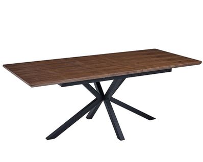 Table à Manger Extensible 160-200 Cm Aspect Noyer Tommy