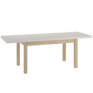 Table Extensible Cachemire Et Bois Chêne 10 Personnes 218 Cm Modernaz