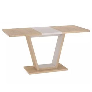 Table Extensible 120-160 Cm Bois Cachemire 8 Pers Design Ouvert Alessiaz