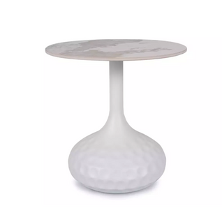 Table Basse Céramique Design Effet Marbre Blanc Hauteur 49 Cm Losane