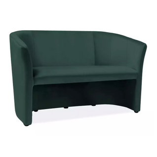 Canapé Cabriolet Tisso Velours Vert 2 Places