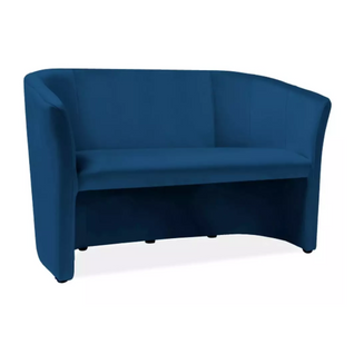 Canapé Cabriolet Élégant Tisso Velours Bleu 2 Places