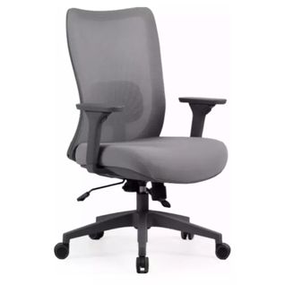 Chaise De Bureau Ergonomique Pivotante Mesh Grise Tilt Multibloc Soutien Lombaire Réglable Yla
