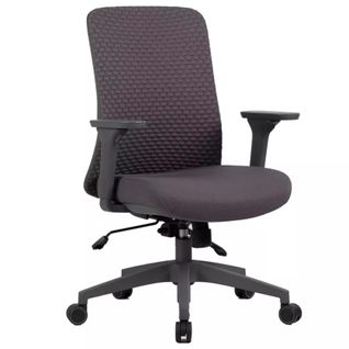 Chaise De Bureau Son Pivotante Ergonomique Tissu Gris Tilt Multibloc Support Lombaire Réglable