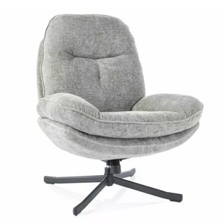 Fauteuil Pivotant à 360° Moelleux En Tissu Sans Accoudoirs Couleur Olive Zalka