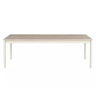 Table Basse Rectangulaire Chêne Et Blanc Cassé De 120 Cm Seli