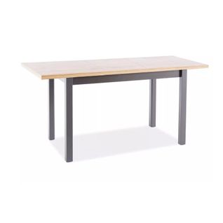 Table De Salle à Manger Extensible 90/125 Cm Chêne/noir Rectangulaire Malice