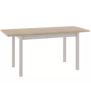 Table De Salle à Manger Extensible 90/125 Cm Chêne Et Crème Malice