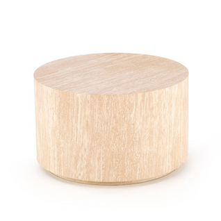 Table Basse Ronde 60 Cm De Diamètre Couleur Travertin Mio