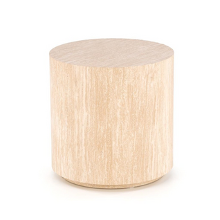 Petite Table Basse Circulaire Couleur Travertin Mio