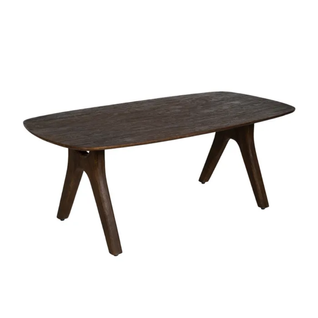 Table à Manger 200 Cm Bois De Manguier Marron Courbée Hidalia