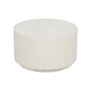 Table Basse Compacte Magnésium Blanc Moucheté 70 Cm Floreane