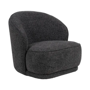 Fauteuil Cosy Uni Gris Marbré Polyester Pin Sylvestra