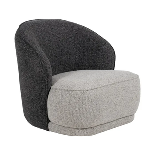 Fauteuil Cosy Bicolore Polyester Bois Pin Sylvestra