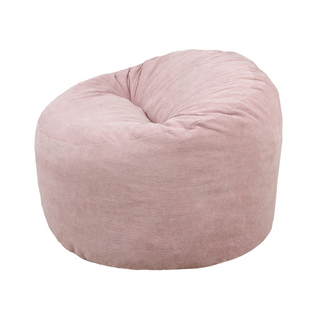 Pouf Velours Côtelé Rose 100 Cm