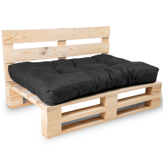 Coussins Palette Assise En Polyester 120x80x15 Cm Noir