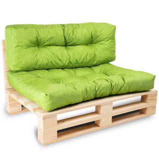 Coussins Palette Lot En Polyester Vert 120x80x15 Cm