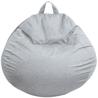 Pouf Poire Déhoussable Gris 120 X 100 Cm