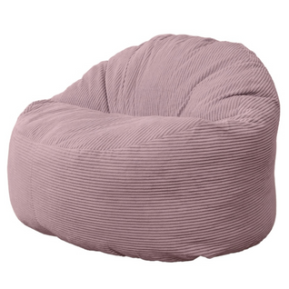 Pouf Velours Côtelé Épais 100cm Violet Parme
