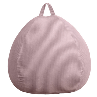 Pouf Poire Déhoussable Velours Côtelé - 80x70 Cm Violet Parme