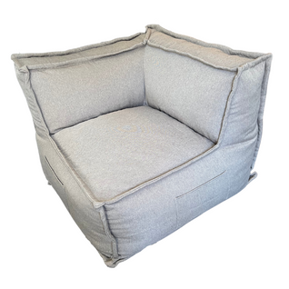 Module D'angle Réversible Pour Canapé Modulable En Effet Lin Bananair 90x90 Cm Beige