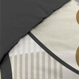 Pack Parure De Couette 240 X 220 Cm – Coton 42 Fils – Santana + Drap Housse 140x190 Cm Beige