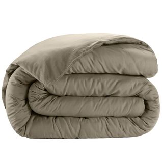 Housse De Couette 240x260 Satin De Coton Sable